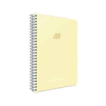 Gıpta Micro Notes Spiralli Pastel Sarı Sert Kapak 100 Yaprak 17*24 Çizgisiz Defter