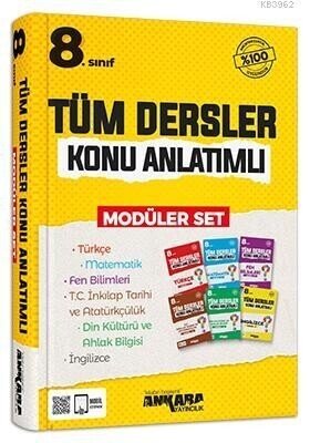 Ankara Yayıncılık 8. Sınıf LGS Tüm Dersler Konu Anlatımlı Modüler Set