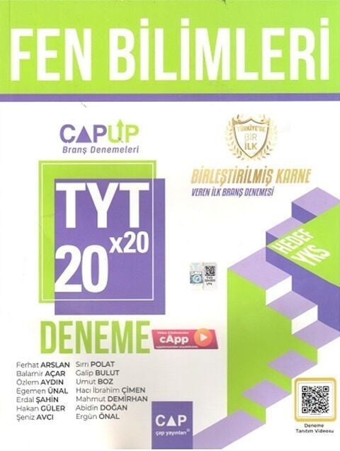 Çap Yayınları TYT Fen Bilimleri 20x20 Up Deneme