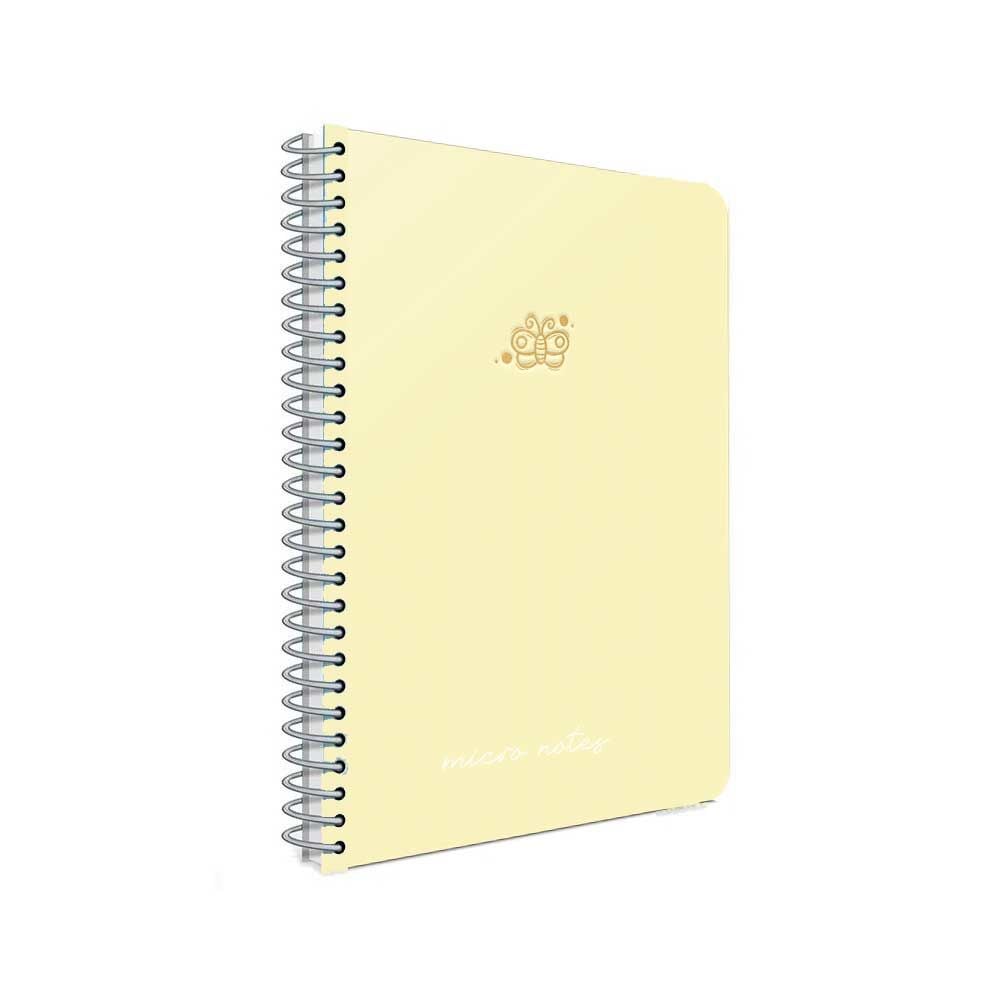 Gıpta Micro Notes Spiralli Pastel Sarı Sert Kapak 100 Yaprak 17*24 Çizgili Defter