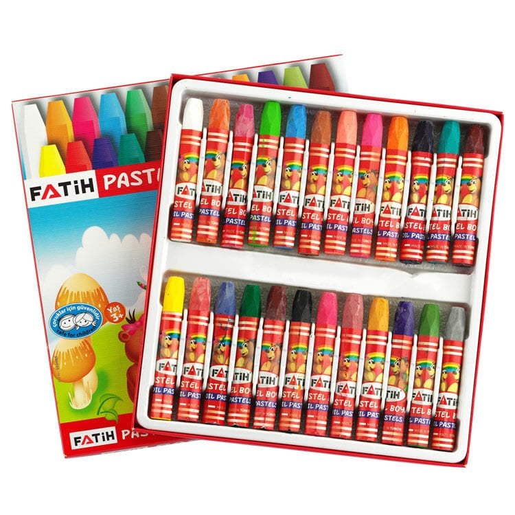 Fatih 24 Renk Karton Kutu Pastel Boya