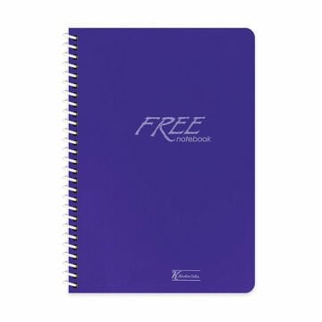 Keskin Color Free Spiralli Lacivert Plastik Kapak 60 Yaprak A4 Çizgili Defter