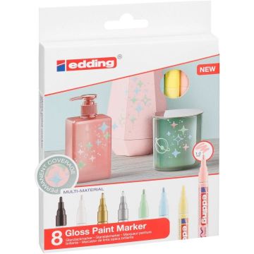 Edding 751 Pastel 8 Renk Boya Dekor Markör Seti