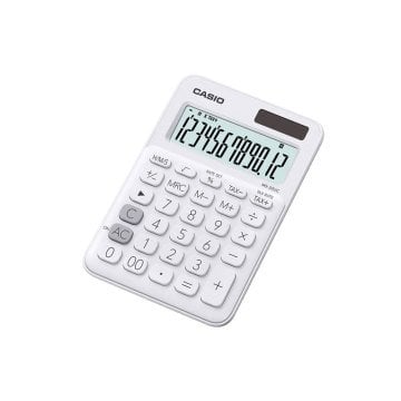 Casio 12 Haneli Beyaz Hesap Makinesi MS-20UC-WE