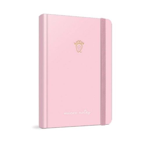 Gıpta Micro Notes İplik Dikişli Pastel Pembe Sert Kapak 120 Yaprak A5 Çizgili Defter