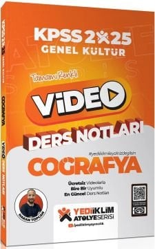 Yediiklim Yayınları 2025 KPSS Coğrafya Atölye Video Ders Notları