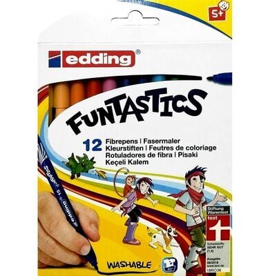 Edding Funtastıcs 1.0 mm 12 Renk Yıkanabilir Keçeli Kalem Seti