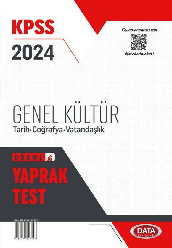 Data Yayınları 2024 KPSS Genel Kültür Yaprak Test