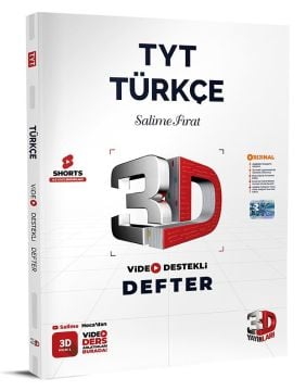 3D Yayınları 2025 TYT Türkçe Video Destekli Defter