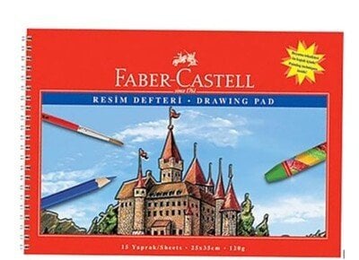 Faber Castell 25x35 Karton Kapak Spiralli Resim Defteri