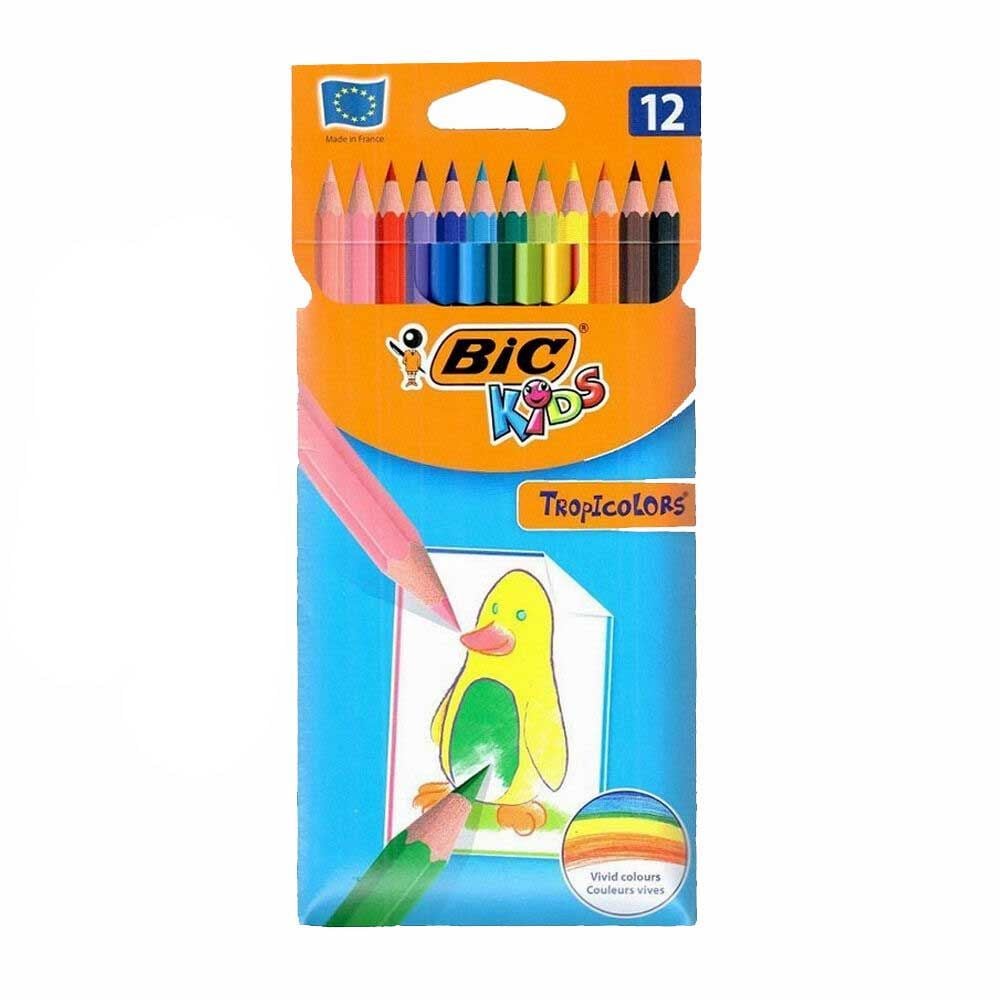 Bic Kids Tropicolors 12 Renk Kuru Boya Kalemi