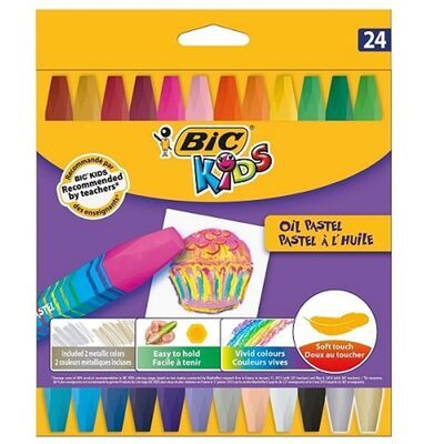 Bic Kids 24 Renk Karton Kutu Yağlı Pastel Boya