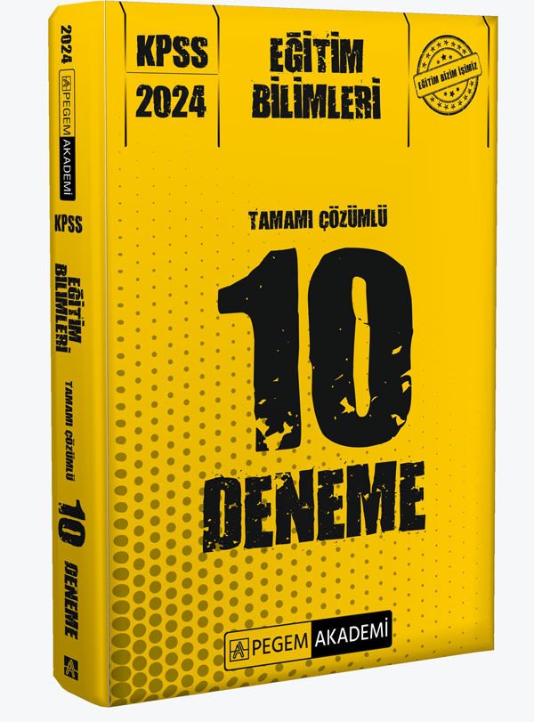 Pegem Yayınları 2024 KPSS Eğitim Bilimleri Çözümlü 10 Deneme