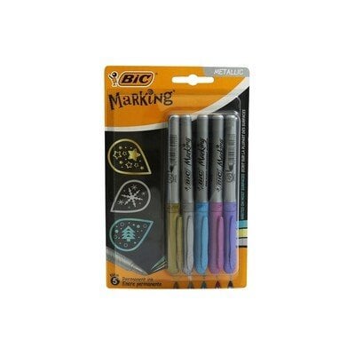 Bic Marking Colour 5 Renk Blister Metalik Karışık Paket Permanent Kalem