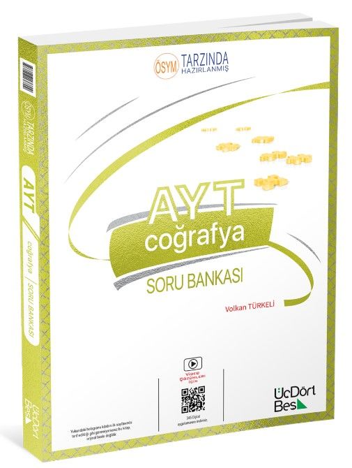 ÜçDörtBeş Yayınları 2024 AYT Coğrafya Soru Bankası