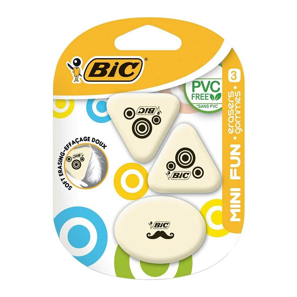 Bic Mini Fun 3'lü Sentetik Kauçuk Silgi