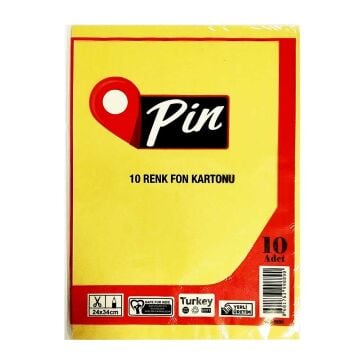 Pin 10 Renk 24*34 Fon Kartonu