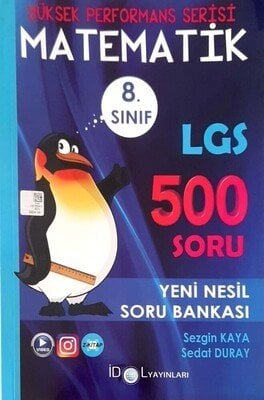 İdol Yayınları 8. Sınıf Matematik Yüksek Performans 500 Soru Bankası