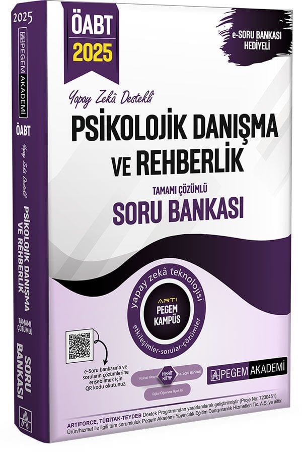 Pegem Yayınları 2025 ÖABT Psikolojik Danışma ve Rehberlik Soru Bankası