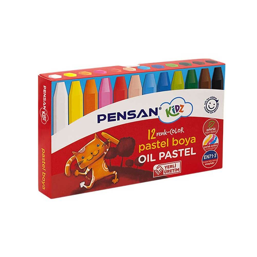 Pensan Kidz 12 Renk Yıkanabilir Pastel Boya