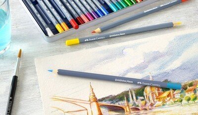 Faber Castell Goldfaber Aqua 36 Renk Kuru Boya Kalemi Seti