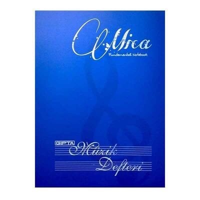 Gıpta Mica Tel Dikişli Lacivert Plastik Kapak 40 Yaprak A4 Müzik Defteri