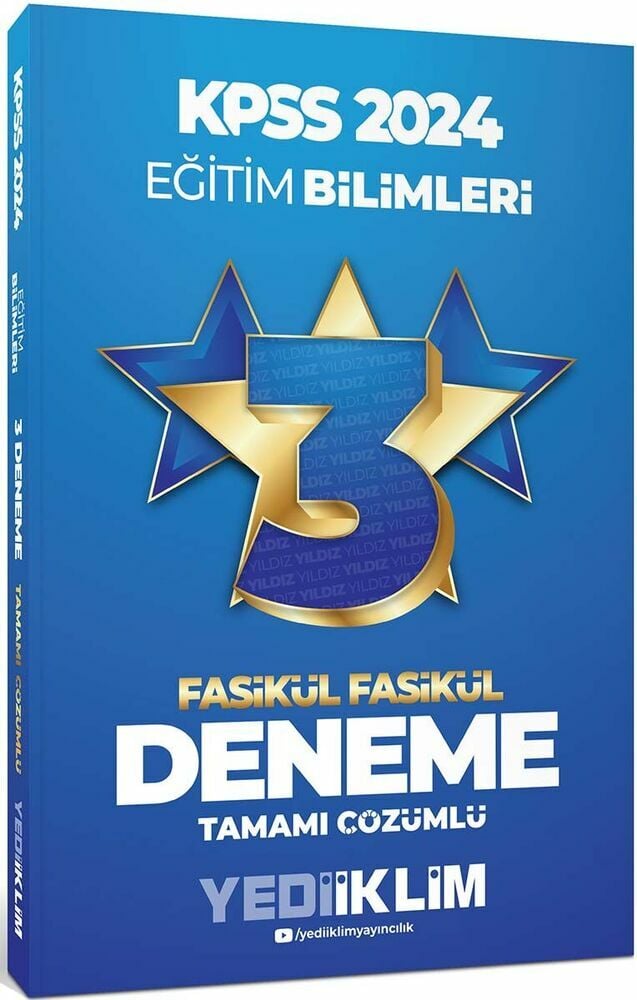 Yediiklim Yayınları 2024 KPSS Eğitim Bilimleri 3 Yıldız Deneme