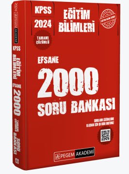 Pegem Yayınları 2024 KPSS Eğitim Bilimleri Efsane 2000 Çözümlü Soru Bankası