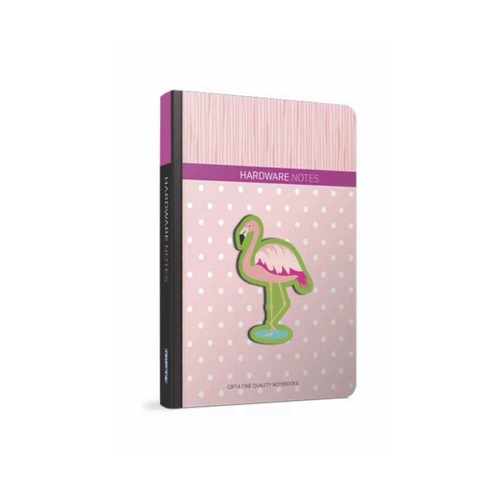Gıpta Hardware Notes İplik Dikişli Flamingo Sert Kapak 120 Yaprak 13*21 Çizgili Defter
