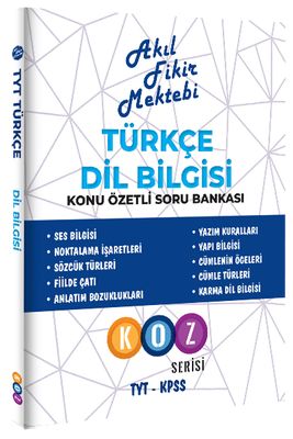 Akıl Fikir Mektebi TYT Türkçe Dil Bilgisi Koz Konu Özetli Soru Bankası