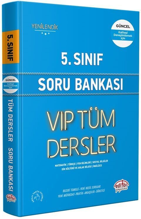 Editör Yayınları 5. Sınıf Tüm Dersler VIP Soru Bankası
