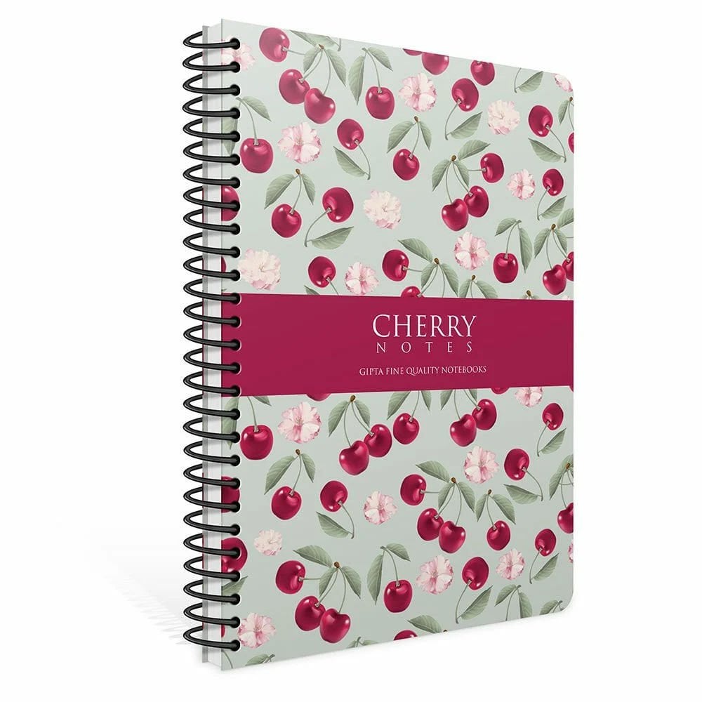 Gıpta Cherry Spiralli Turkuaz Sert Kapak 120 Yaprak 17*24 Kareli Defter