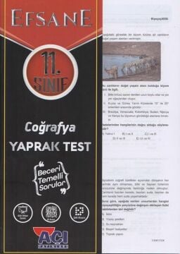 Açı Yayınları 11. Sınıf Coğrafya Efsane Yaprak Test