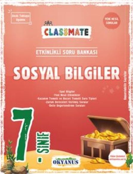 Okyanus Yayınları 7. Sınıf Classmate Sosyal Bilgiler Soru Bankası