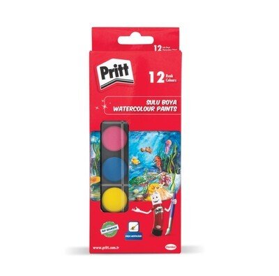 Pritt Küçük Boy 12 Renk Sulu Boya