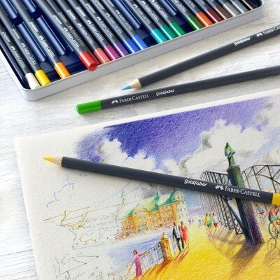 Faber Castell Goldfaber 36 Renk Kuru Boya Kalemi Seti