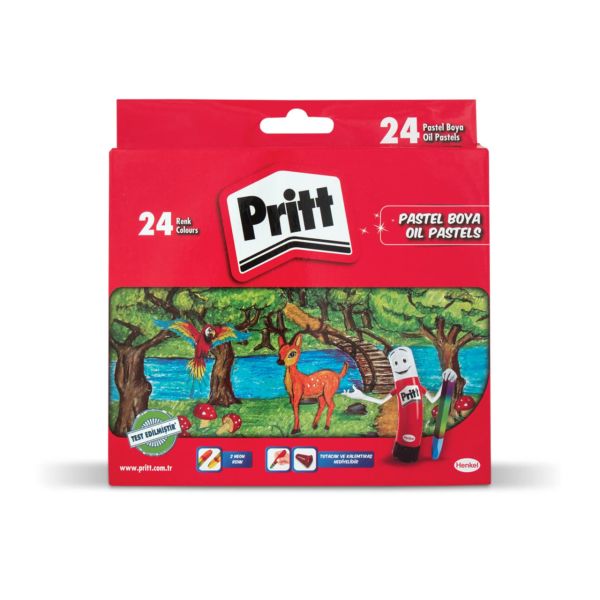 Pritt 24 Renk Karton Kutulu Pastel Boya