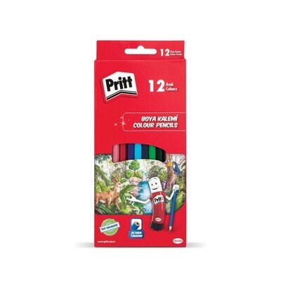 Pritt 12 Renk Kuru Boya Kalemi