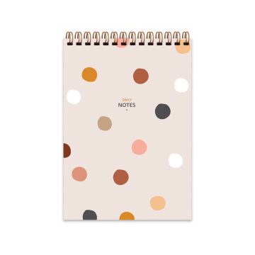 Keskin Color Daily Notes Spiralli Puantiye Karton Kapak 72 Yaprak 17*24 Kareli Bloknot