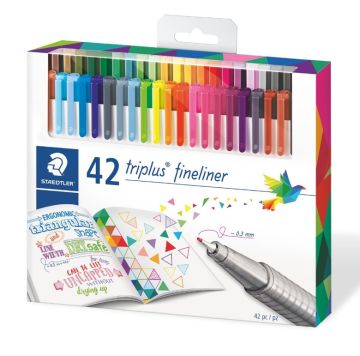 Staedtler Triplus Fineliner 0.3 mm Üçgen 42 Renk Kalem