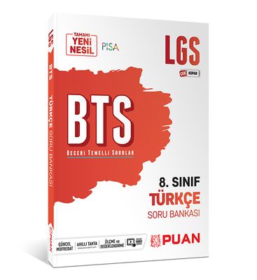 Puan Yayınları 8. Sınıf LGS Türkçe BTS Beceri Temelli Soru Bankası