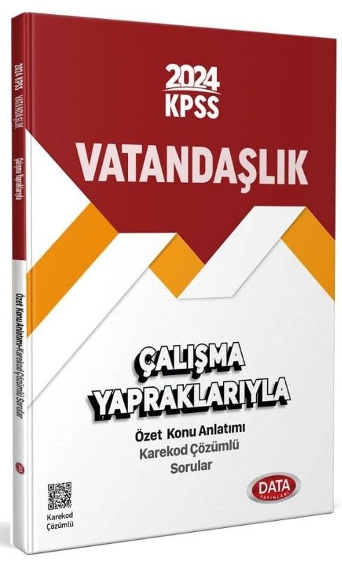 Data Yayınları 2024 KPSS Vatandaşlık Çalışma Yaprakları