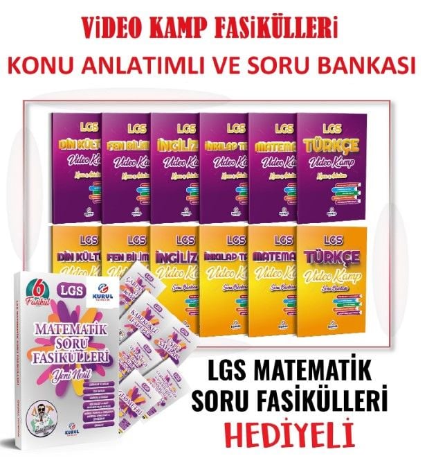 Kurul Yayınları LGS 8. Sınıf  Video Kamp Fasikülleri Konu ve Soru Seti