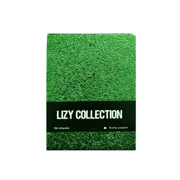 Lizy Collection Fancy Parlak Yeşil Deri Kapak 96 Yaprak 14*20 Çizgili Defter
