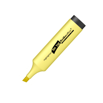 Scrikss SH712 Pastel Sarı Fosforlu Kalem
