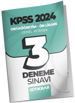 İstikrar Akademi 2024 KPSS Ortaöğretim Ön Lisans Genel Yetenek 3 Deneme