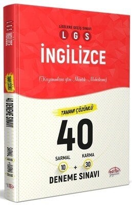 Editör Yayınları 8. Sınıf LGS İngilizce 40 Deneme