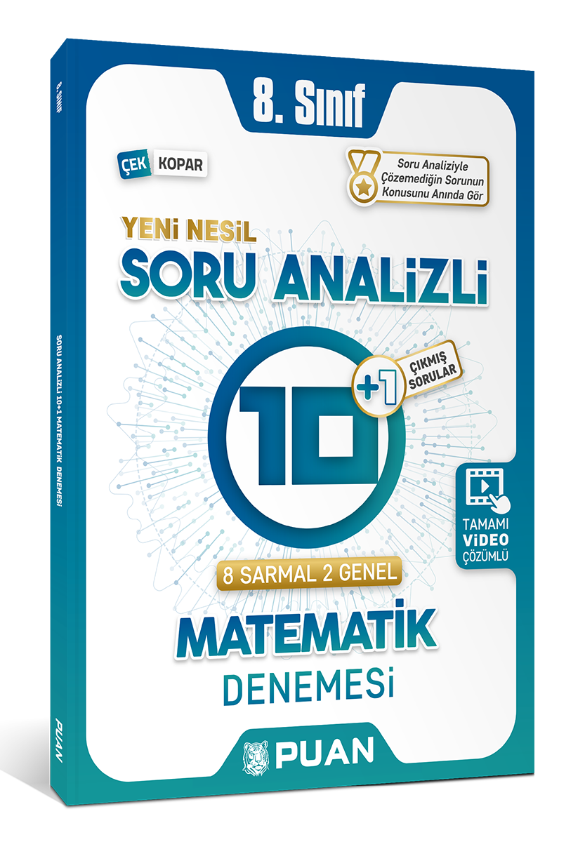 Puan Yayınları 8. Sınıf LGS Matematik Soru Analizli 10+1 Deneme