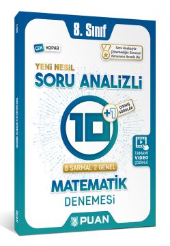 Puan Yayınları 8. Sınıf LGS Matematik Soru Analizli 10+1 Deneme