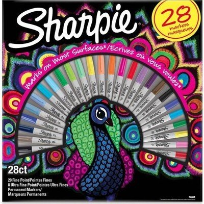 Sharpie Fine 28 Renk Kutulu Permanent Marker Tavus Kuşu